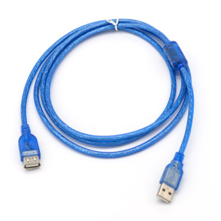 Usb удлинитель мужской-к-Женский удлинитель прозрачный синий кабель-переходник удлинитель зарядный кабель AM TO AF 1,5 м