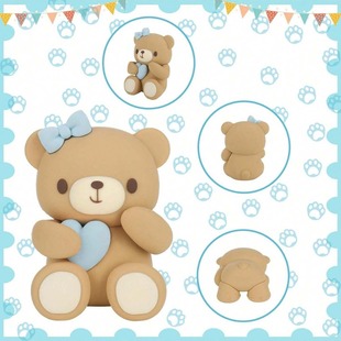 Blue Bear Cake Ball Boy Girl Baby Shower Birthday Party Decoration Bear Cake Decoration