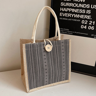 High-value new ins all-match linen handbag large capacity out of school students commuter handbag women's bag
