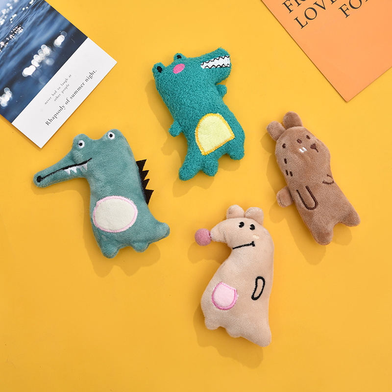 Cartoon kangaroo crocodile cotton filled doll cute brooch accessories doll plush animal doll DIY bag pendant