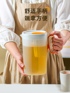 Large stall tea kettle household high temperature resistant cold kettle refrigerator cold kettle with strainer plastic large capacity kettle