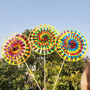 Traditional Retro Old Beijing Windmill Children Colorful Bright Color Hand Toy Windmill Park Stall Outdoor Decoration