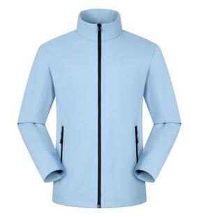 Vertical collar windproof four-sided elastic soft shell overalls composite polar fleece warm lightweight team uniform can be printed can be embroidered