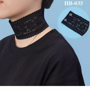 Women's Lace Neck Sleeve Small Collar Elastic Scar Covering Clavicle Neck Protection Jewelry Summer Neck Strap Neck Collar Thin Fake Collar