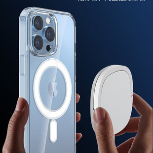 For iPhone 14 Apple 13 16 ProMAX transparent anti-drop magnetic Samsung S25ultra phone case