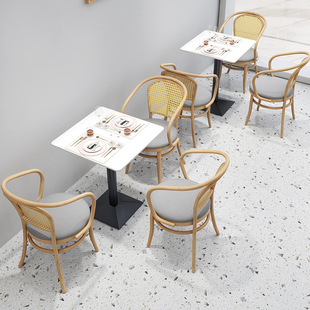 Theme Restaurant Rattan Chair Tea Restaurant Hamburger Restaurant Dining Bar Restaurant Wall Cassette Milk Tea Shop Coffee Shop Sofa