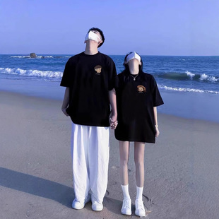 Tanabata Special Different High Quality Short-sleeved Couple Clothes Summer 2025 New T-shirt High-end Sense Clothes