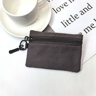 Best selling large capacity canvas coin bag with keys