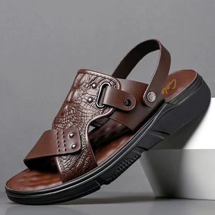 Summer Beach Men's Shoes Special Price Sandals Men's Waterproof Non-slip Soft-soled Shoes Deodorant Beach Slippers Men's Dual-use Sandals and Slippers
