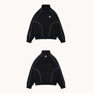 Cross-border European and American Autumn and Winter Broken Planet Sports Windbreaker suit Simple Style Street Fashion Zipper Solid Color Jacket