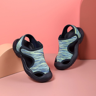 Summer New Children Baotou EVA Breathable Casual Boys and Girls Baby Sandals Outer Wear Beach Shoes Jinjiang Factory