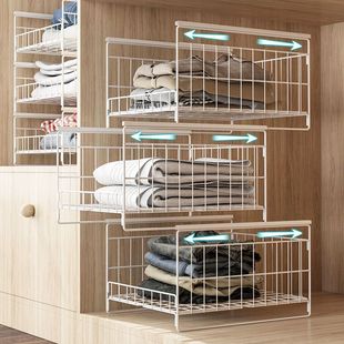 Wardrobe Storage Layered Partitions Drawer-Type Wardrobe Clothes Storage Artifact Partition Cabinet Cabinet Organization and Painting Wenwu