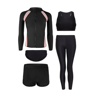 South Korea Couple Diving Suit Women's Split Jellyfish Suit Men's Sunscreen Surfing Snorkeling Long Sleeve Beach Drifting Swimsuit