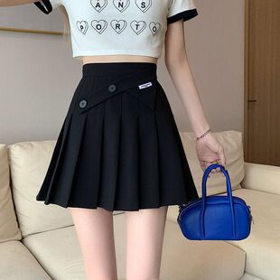 High-Waisted A-Line Pleated Skirt for Women 2025 Spring and Summer New Skirt with Waist Slimming Look Design Preppy Style Short Skirt