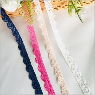 Factory direct supply elastic lace elastic nylon lace knitting warp knitting unilateral lace multi-color lace accessories