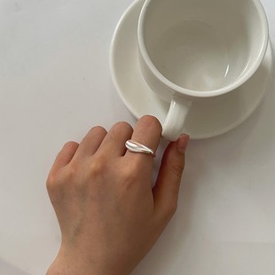 925 Sterling Silver Irregular Geometric Ring Women's ins2024 Year New Niche Design Sense Fashion Personalized Finger Ring