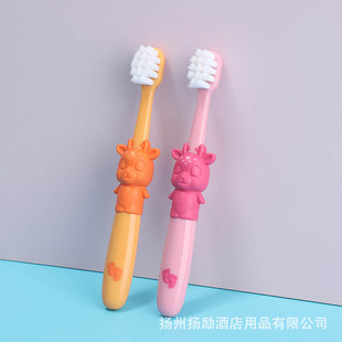 Advanced children's soft bristle toothbrush cute cartoon shape baby toothbrush non-slip handle material rest assured factory wholesale