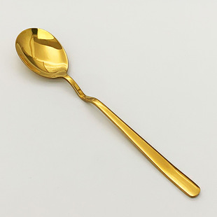 304 Stainless Steel Curved Handle Spoon Creative Wall-hanging Spoon Coffee Mixing Spoon Ice Bar Spoon Hanging Cup Card Cup Spoon Milk Tea Spoon
