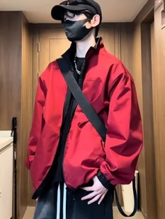 American Style Trendy Brand Jacket All-match Fashion Jacket Spring and Autumn Rushwork Men's Trendy Instagram Style Jacket