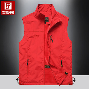 2024 Spring and Autumn Vest Men's Outdoor Waistcoat Casual Jacket Multi-bag Photography Fishing Vest Vest in stock Sports
