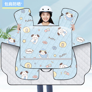 Spot supply summer Oxford cloth electric car windshield quilt big pocket breathable handle sunscreen battery car windshield quilt