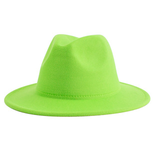 Cross-border European and American Jazz Hat British Style Topper Children's Panamanian Wool Hat Classic Big Brimmed Gentleman's Hat for Men