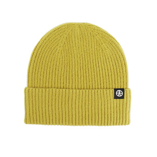 Winter German velvet knitted hat warm hat thick cold cap outdoor cold solid color turn-up ear protection head wool cap