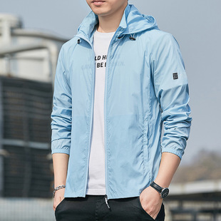 Ice Silk Sun Protection Clothing Men's Summer Thin Skin Breathable UV Protection 2025 New Fishing Sun Protection Clothing Jacket