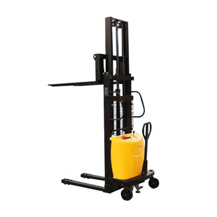 1 ton/2 ton semi-electric stacker lift forklift semi-automatic lift truck full electric handling loading and unloading stacker