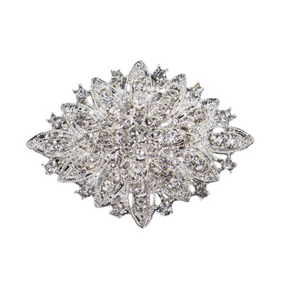 New Fashion Explosion Diamond Leaf Brooch Women's Wedding Flower Corsage High-end Pin Accessories