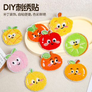 Спотовые полотенца вышитые мультяшные фрукты вышитые наклейки DIY аксессуары для одежды декоративные наклейки оптовая продажа