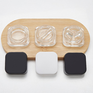 Wholesale square glass eye cream bottle cream bottled travel portable sample cosmetics empty bottle 9g