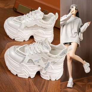 Thick-soled Torre Shoes Women's 2025 Spring and Summer New Hollow Mesh Breathable Sandals All-match Small Height-increasing Women's Shoes