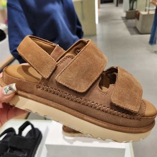 Suede 25 Summer New Style Platform Platform Sandals Women's Foreign Trade plus size British-style Velcro Open Toe Outer Wear Rome
