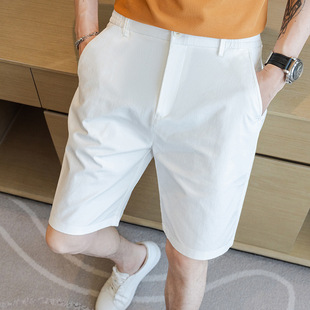 Summer New Suit Shorts Men's Trendy Fashion All-match Slim-fit Thin Five-point Casual Trousers K2279