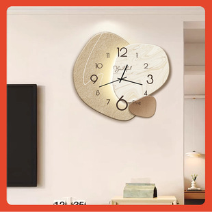 ✅ Clocks, Wall Clocks, Living Room, Light Luxury, Fashion, Simple, Modern Decorative Clocks, Wall-Mounted Quartz Internet Celebrity Wall Clocks, Restaurant Home