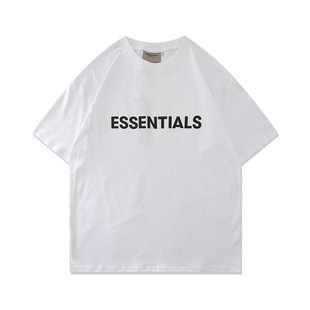 FOG FEAR OF GOD ESSENTIALS С короткими рукавами мужские летние свободные хлопковые приливные футболки для мужчин s