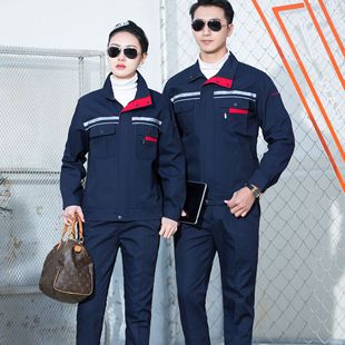 Long-sleeved work clothes suit men's spring and autumn workshop factory clothes tops auto repair machine repair tooling work clothes workshop work clothes