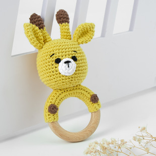 Creative Handmade Knitted Rattles 0-1 Year Old Baby Rattles Toys Children's Comfort Bite Handheld Rattles Gift