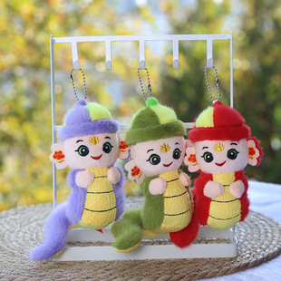 2025 Year of the Snake Mascot Plush Toy Snake Doll Key Zodiac Doll Small Snake Doll Pendant New Year Gift