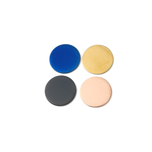 Stainless steel non-hole round card accessories badge round titanium steel round pendant jewelry pendant titanium steel necklace tag