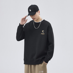 Cloud Appreciation 2024 New Autumn and Winter Round Neck Sweatshirt Men's Loose American Style Printed Trendy Brand Heavy-duty Pullover Long Sleeve