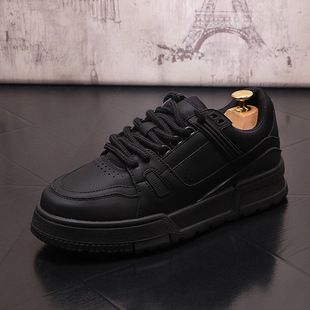 Men's Shoes Autumn and Winter Breathable Casual Sneakers Chef's Kitchen Waterproof Non-slip Sports Thick-soled Black Labor Protection Work Trendy Shoes