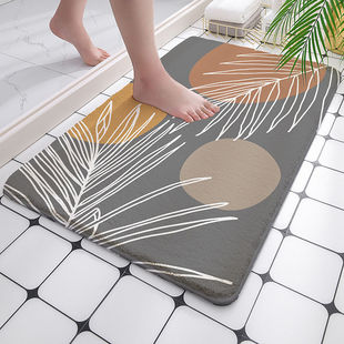 Household Toilet Floor Mat Bathroom Absorbent Non-Slip Mat Bedroom Toilet Door Mat Entrance Door Mat Carpet
