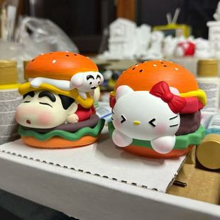 Гамбургер Crayon Shinchan KT Cat гипсовая кукла белый эмбрион мини-куклы DIY раскраски игрушки для школьников