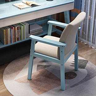 Solid wood dining chair home desk chair simple bedroom stool Leisure Study Office computer chair learning backrest chair