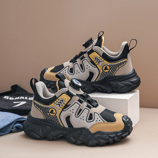 Boys shoes autumn and winter 2024 new fleece-lined children's sports cotton shoes soft bottom non-slip torre shoes boys explosions