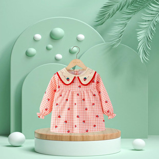 Explosions female baby overalls foreign-style princess skirt anti-dress waterproof anti-dirty crystal velvet rice pocket protective clothing a generation of hair