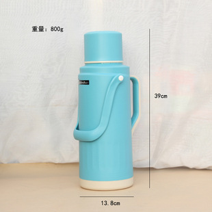 MuLti-coLor InsuLated Thermos with HandLe Thickeneded PLastic Vacuum GLass Liner Thermos 2.0L Tea Water KettLe