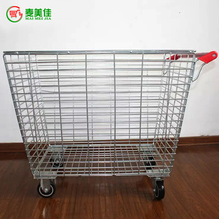 MT-LRC012 factory wholesale warehouse management truck large metal picking truck square metal trolley
